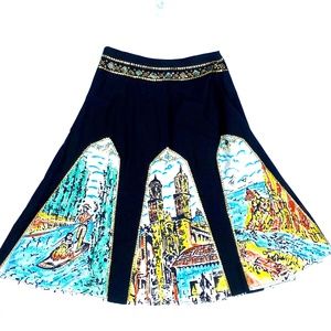 Basil And Maude Black Full Skirt Size 10